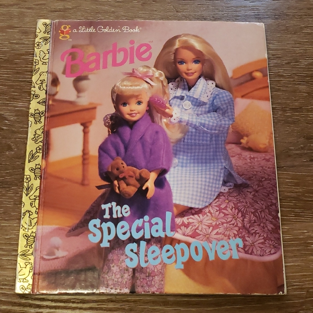 Vintage Barbie - The Special Sleepover - Little Golden Book Hardcover Childrens